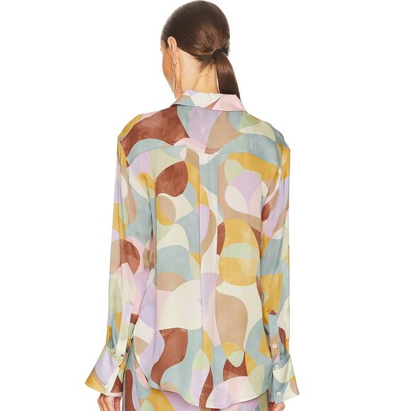 L'Academie Aubrey Blouse in Artist Palette Multi NWT Size XS - Picture 5 of 5